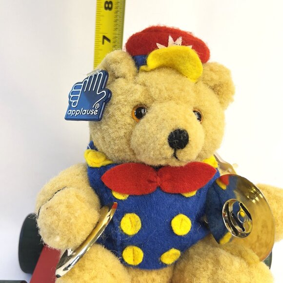 Applause Vintage Plush Teddy with Cymbals Toy Pull Bears in Toyland 1990s - Picture 9 of 10